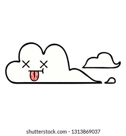 comic book style cartoon of a cloud