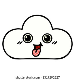 comic book style cartoon of a cloud