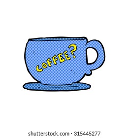 comic book style cartoon coffee mug