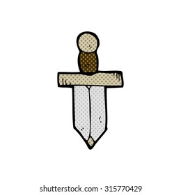 comic book style cartoon dagger