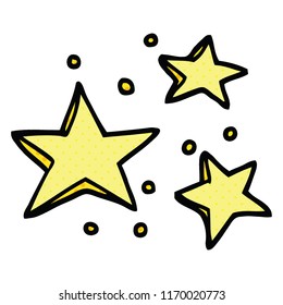 estrellas decorativas con dibujos animados estilo libro de historietas