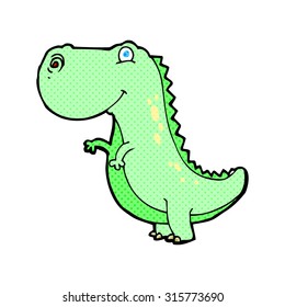 comic book style cartoon dinosaur