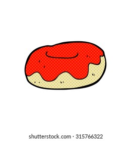 comic book style cartoon donut
