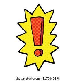 comic book style cartoon exclamation mark