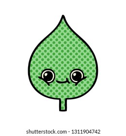 comic book style cartoon of a expressional leaf
