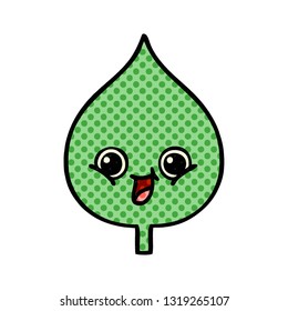 comic book style cartoon of a expressional leaf