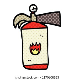 comic book style cartoon fire extinguisher