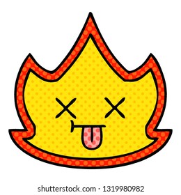 caricatura de un incendio al estilo de un libro de historietas