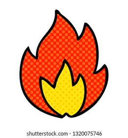 comic book style cartoon of a fire