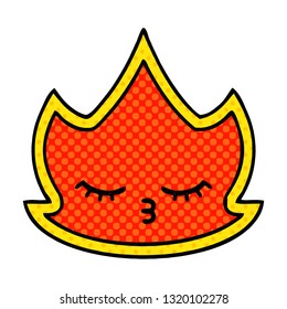 comic book style cartoon of a fire