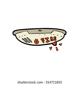 comic book style cartoon fire alarm