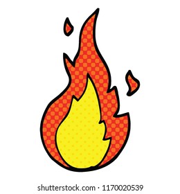 Comicbuchstil-Symbol für Flammenflamme