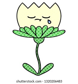 Comicbuch-Cartoon mit einer Blume