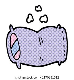 comic book style cartoon fluffy pillow