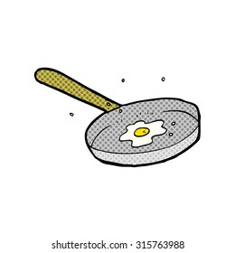 comic book style cartoon fried egg