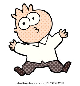 comic book style cartoon funny office man