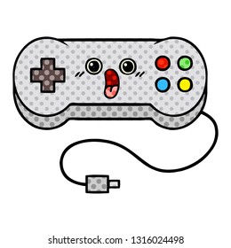 Comicbuch-Comic-Cartoon eines Gamecontrollers