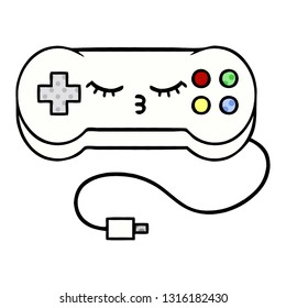 comic book style cartoon of a game controller