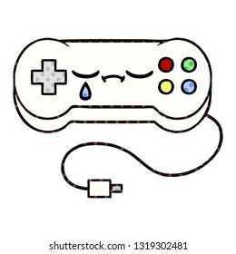 comic book style cartoon of a game controller