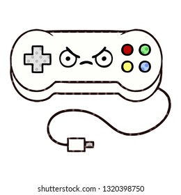 comic book style cartoon of a game controller