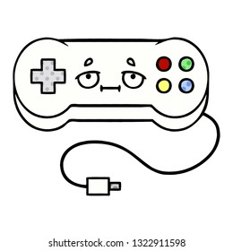 comic book style cartoon of a game controller