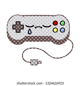 comic book style cartoon of a game control