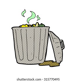 comic book style cartoon garbage can