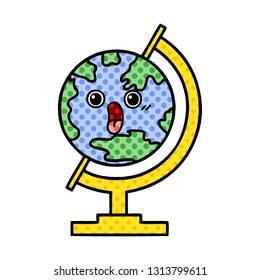 caricatura de un globo terráqueo