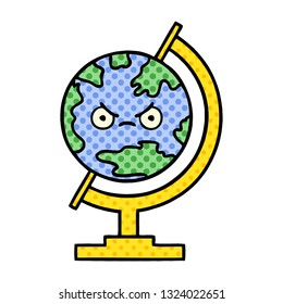 caricatura de un globo terráqueo