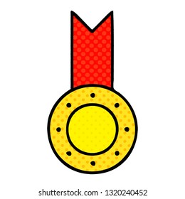 Comicbuch-Cartoon einer Goldmedaille