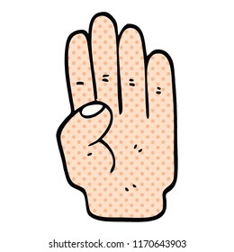comic book style cartoon hand