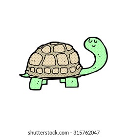 comic book style cartoon happy tortoise