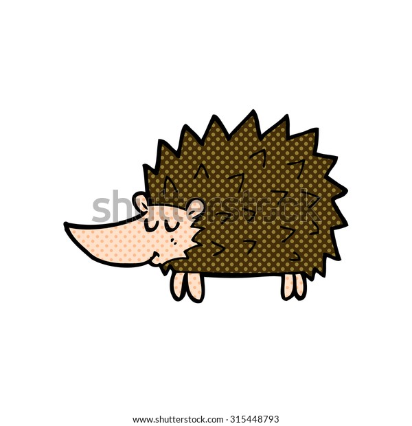 Comic Book Style Cartoon Hedgehog Stock Vektorgrafik Lizenzfrei