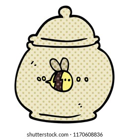 comic book style cartoon honey pot