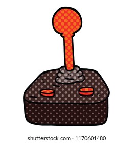 comic book style cartoon joystick