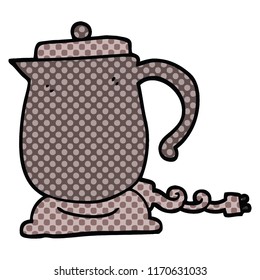 comic book style cartoon kettle