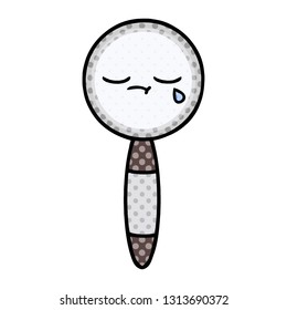 comic book style cartoon of a magnifying glass
