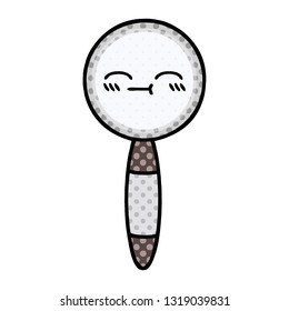 comic book style cartoon of a magnifying glass
