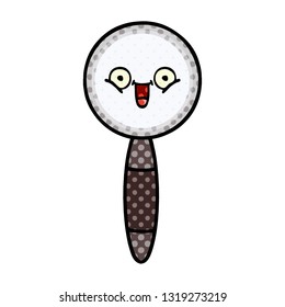 comic book style cartoon of a magnifying glass