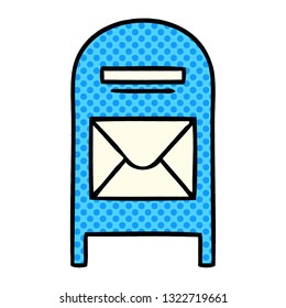 caricatura de un buzón de correo al estilo de un libro de historietas