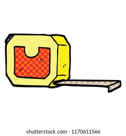 comic book style cartoon measuring tape