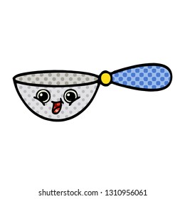 comic book style cartoon of a measuring spoon