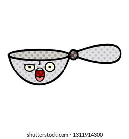 comic book style cartoon of a measuring spoon