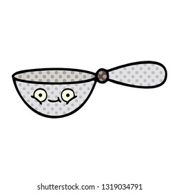 comic book style cartoon of a measuring spoon