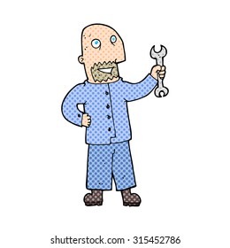comic book style cartoon mechanic