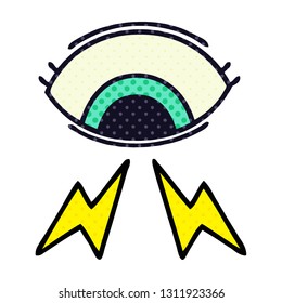 comic book style cartoon of a mystic eye