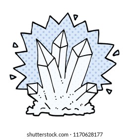 comic book style cartoon natural crystals