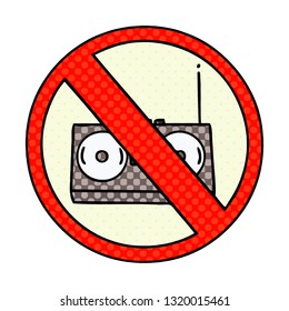 Comicbuch-Cartoon ohne Radio erlaubt