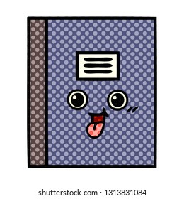 comic book style cartoon of a notebook