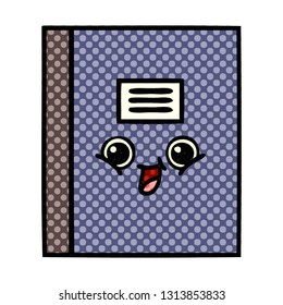comic book style cartoon of a notebook